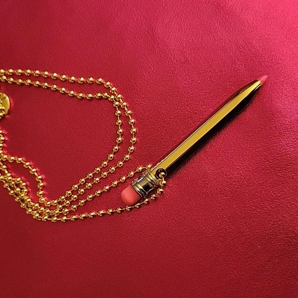 Betsey Johnson NO 2 Pencil necklace